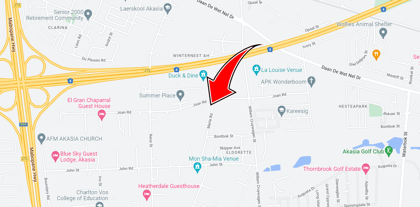Werner Stander Eldorette Development map